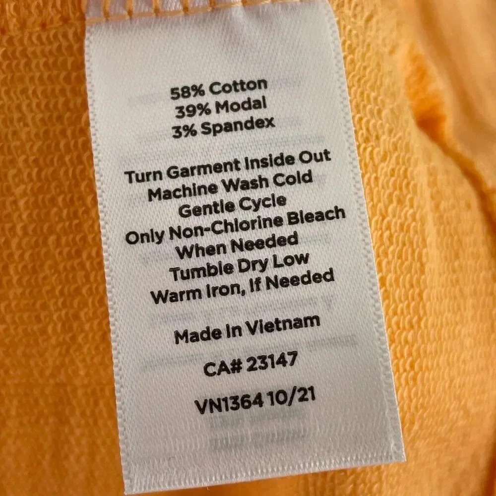 Talbots full zip Sweatshirt Womens XLP bright orange 3986 - Picture 4 of 7